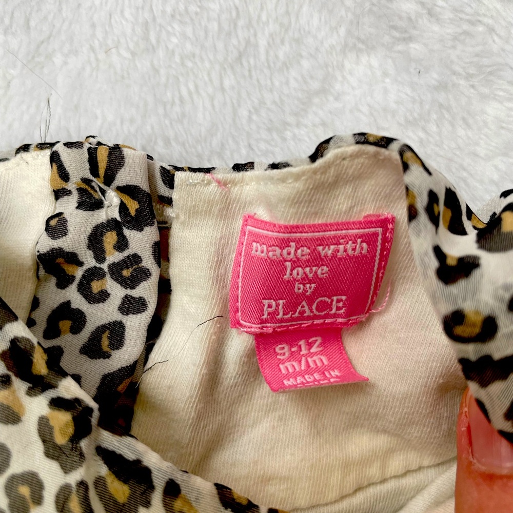 Leopard Print Blouse Dress for Infant Toddler by Place - Picture 5 of 7